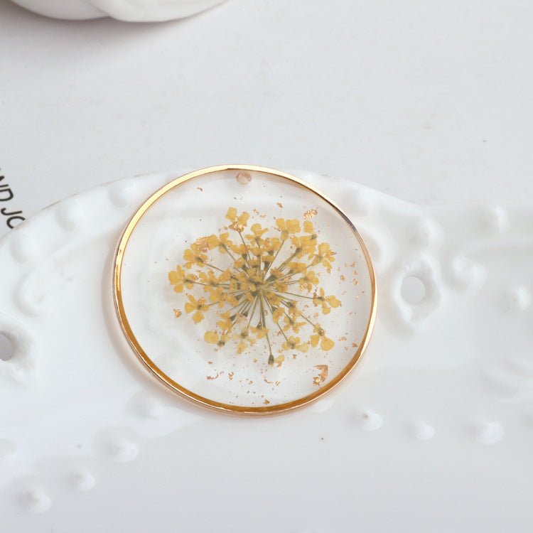 Wholesale 10pcs/packDIY accessories vintage glue transparent everlasting flower pearl earrings